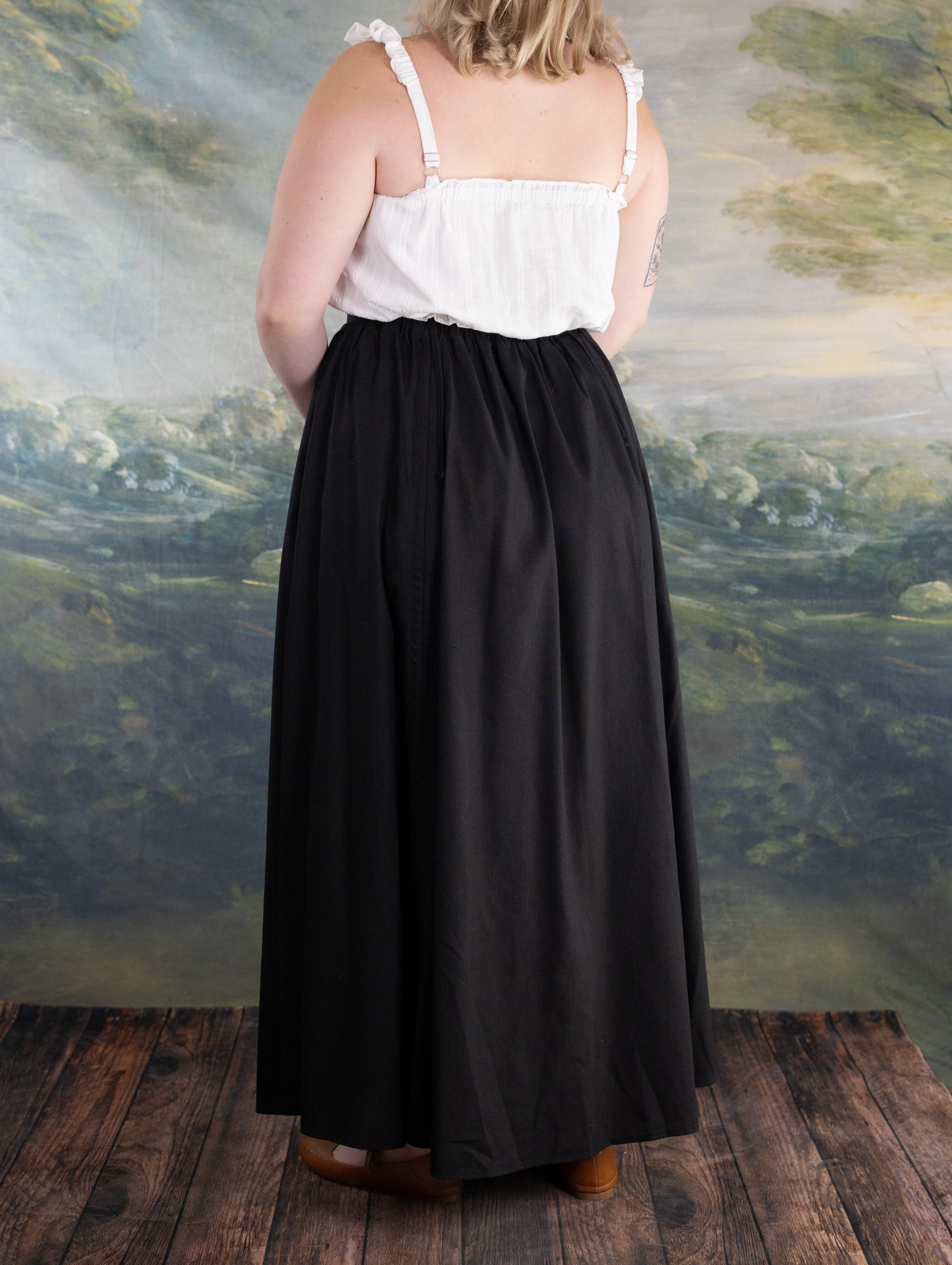 Black Cinching Maxi Skirt - Image 6