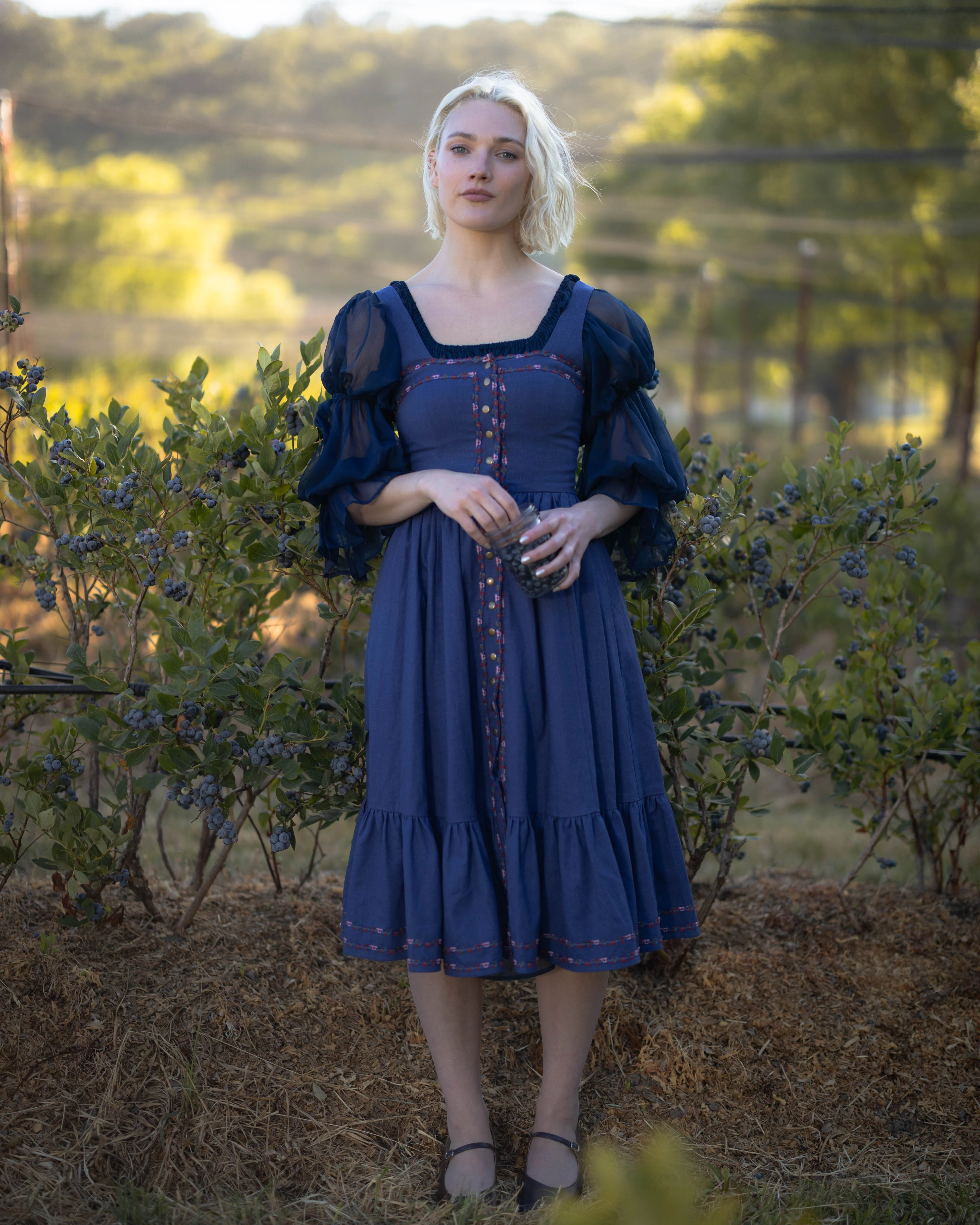 Blueberry Dirndl Dress - Image 6
