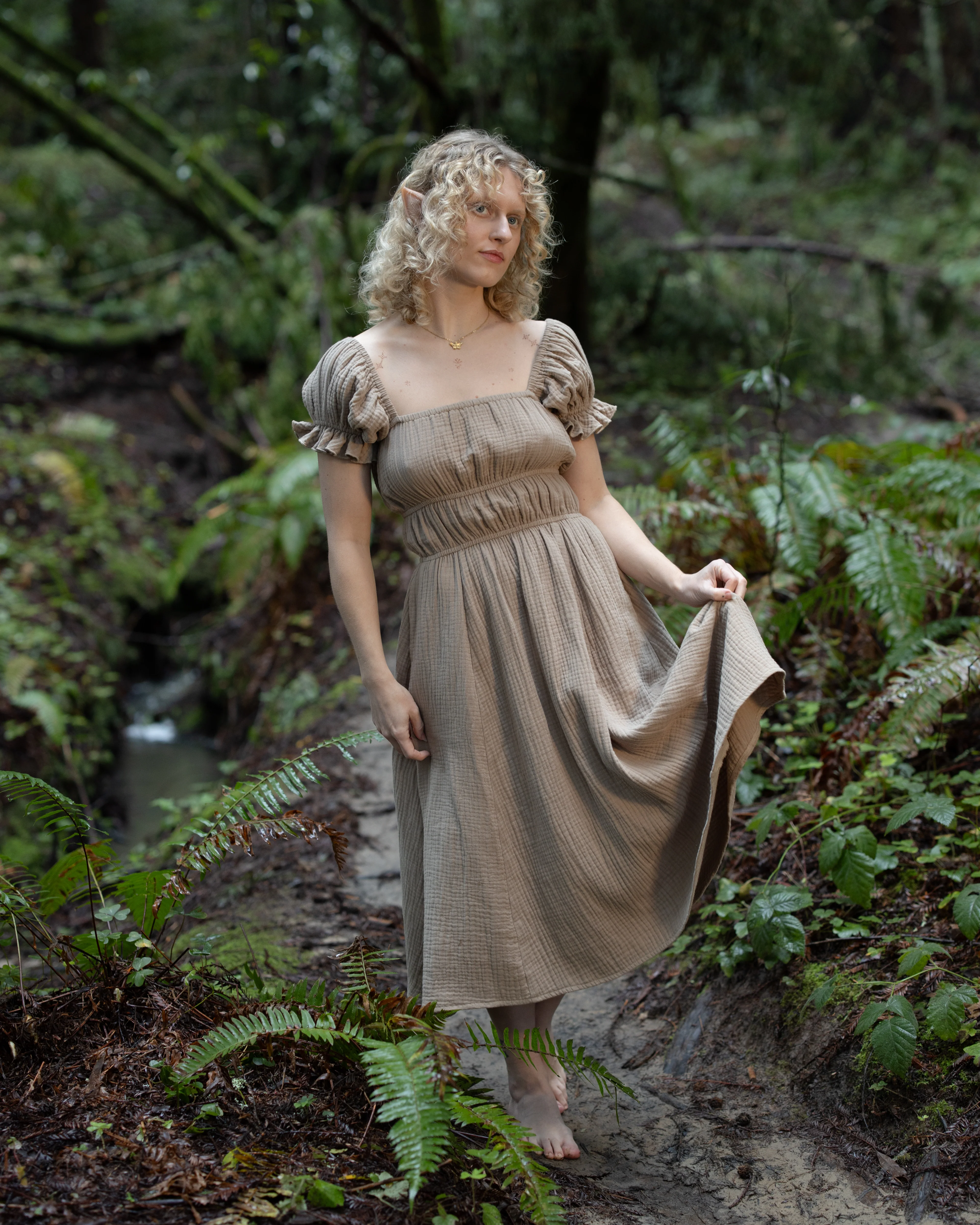 Mushroom Milkmaid Dress - Image 3