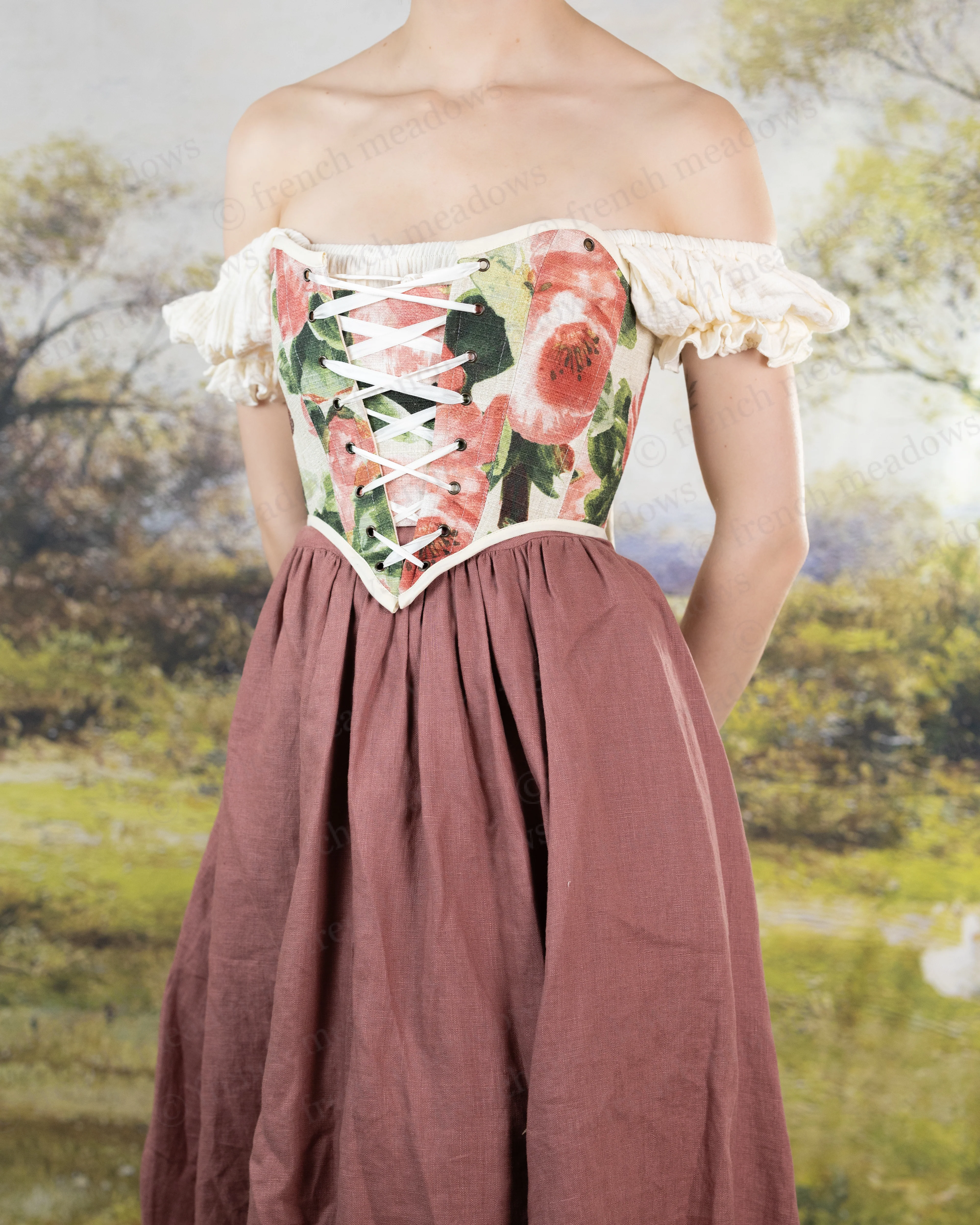 Pink Peony Floral Corset - Image 8