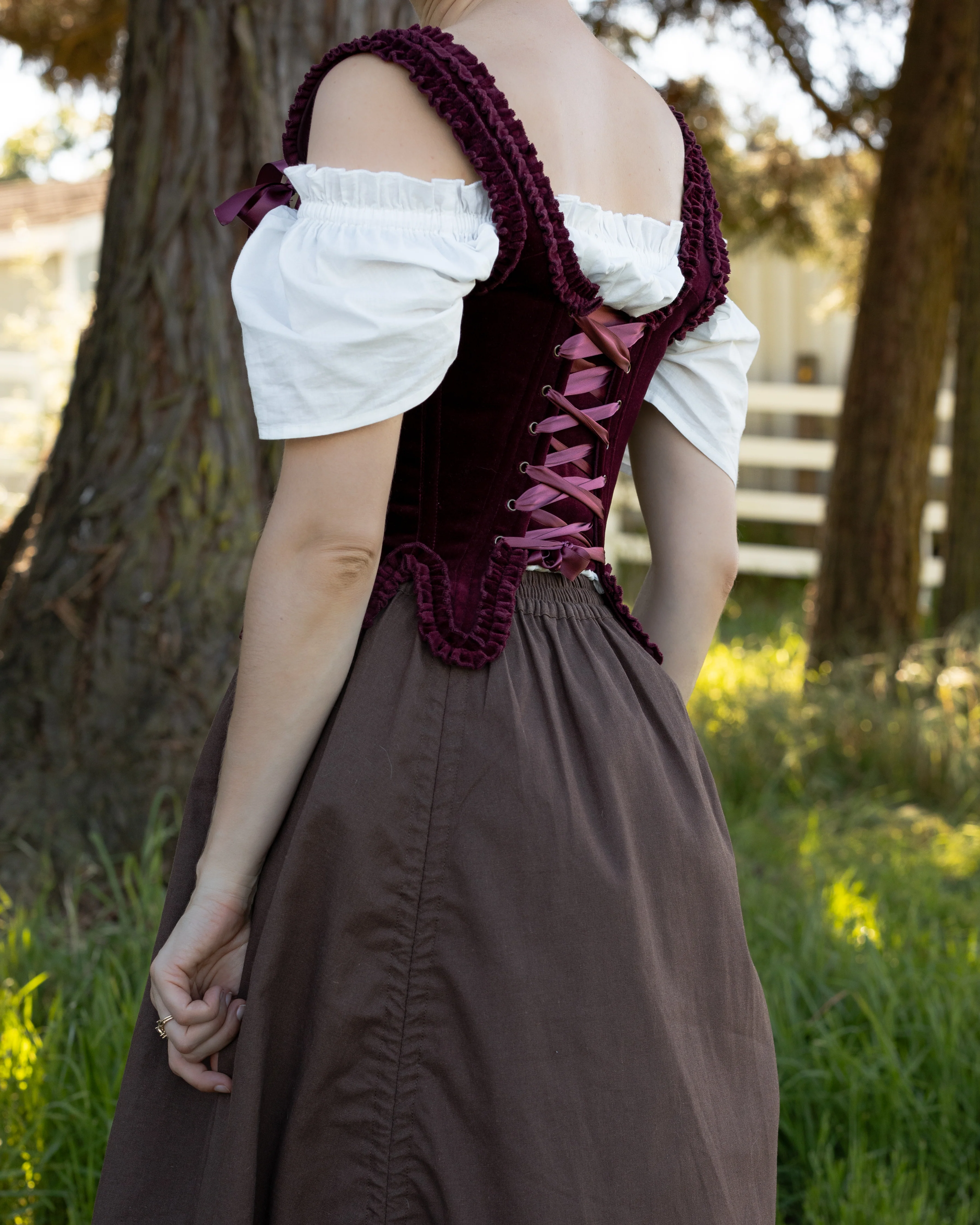 Plum Velvet 18th Century Stays - Image 10