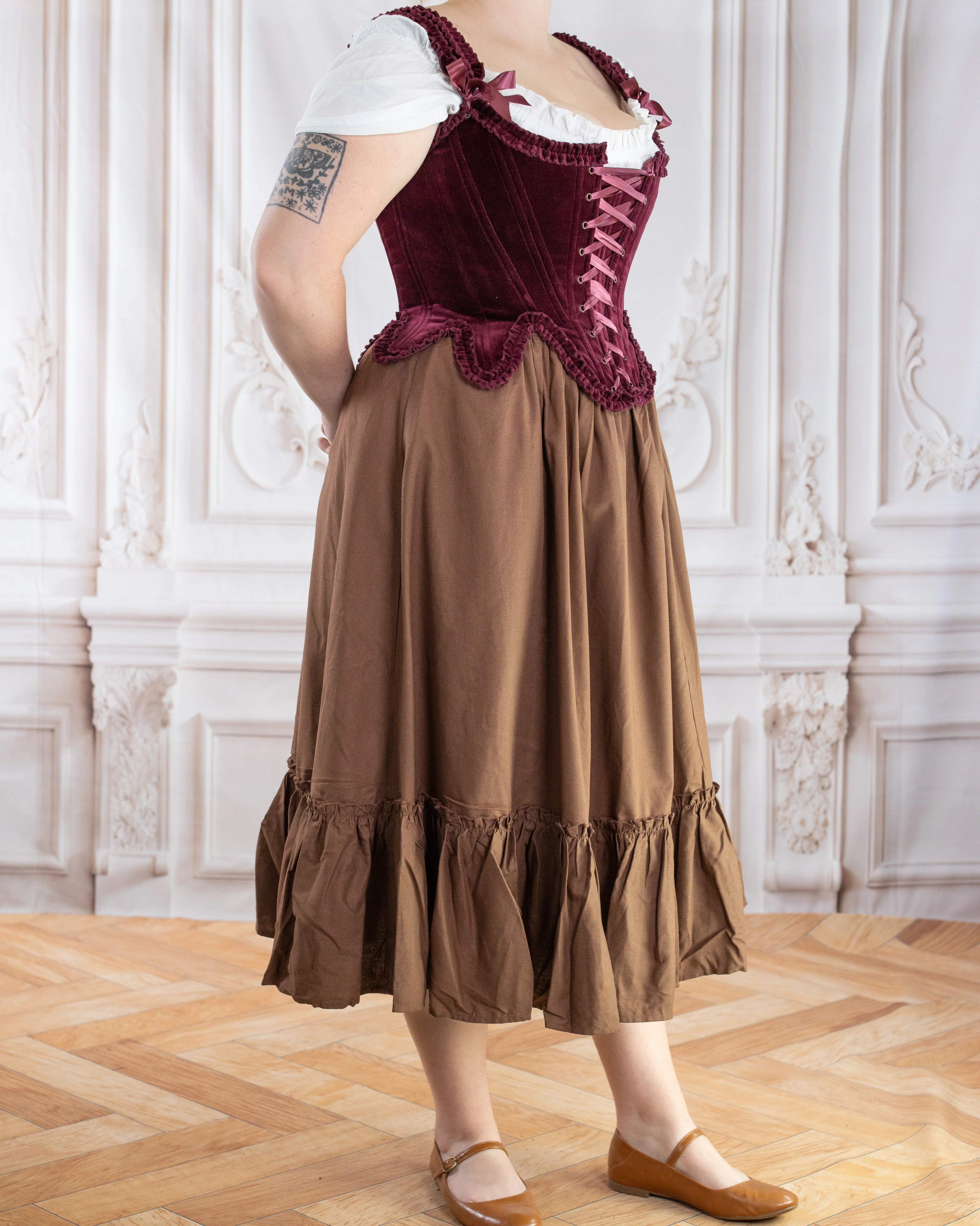 Plum Velvet 18th Century Stays - Image 4