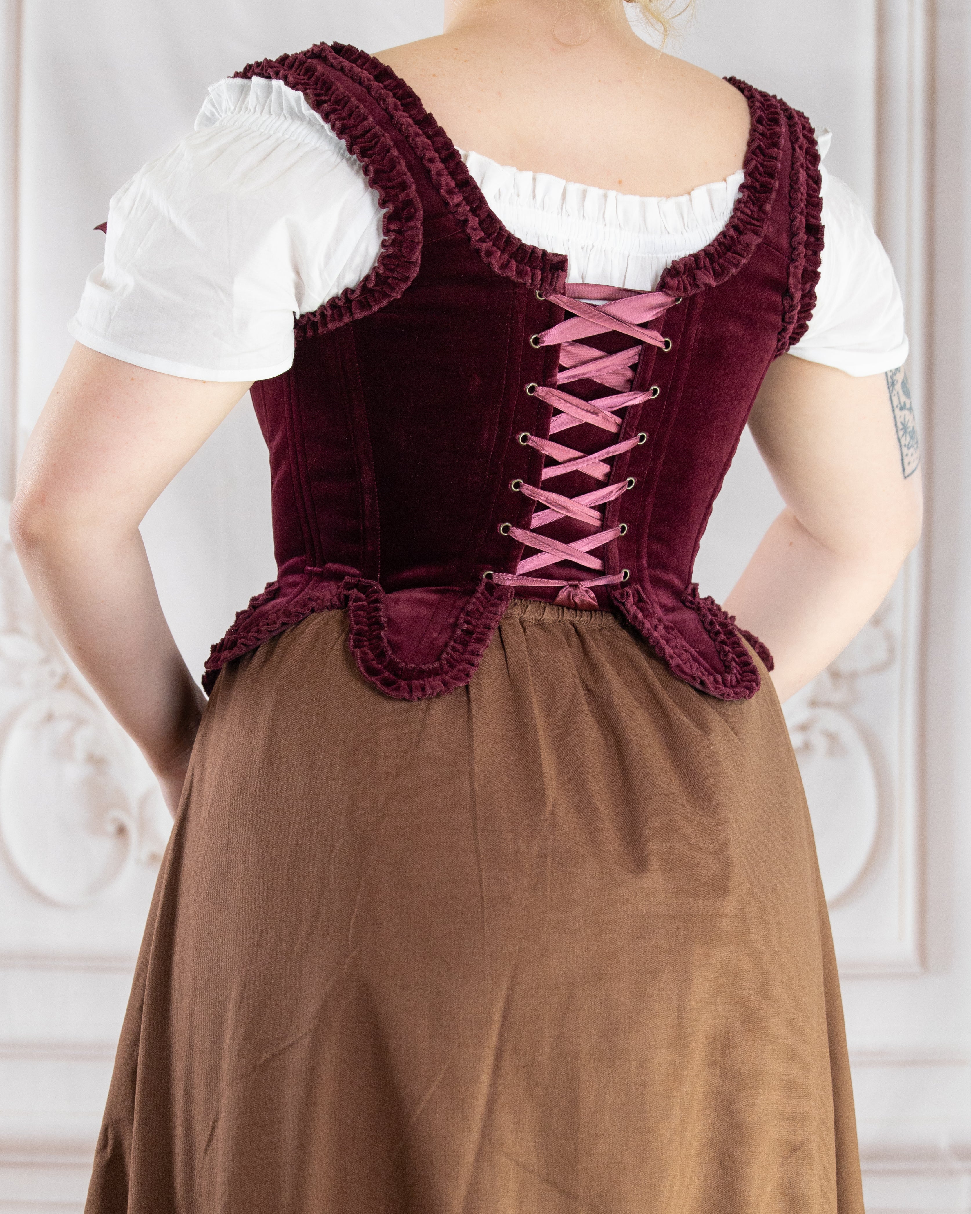 Plum Velvet 18th Century Stays - Image 5