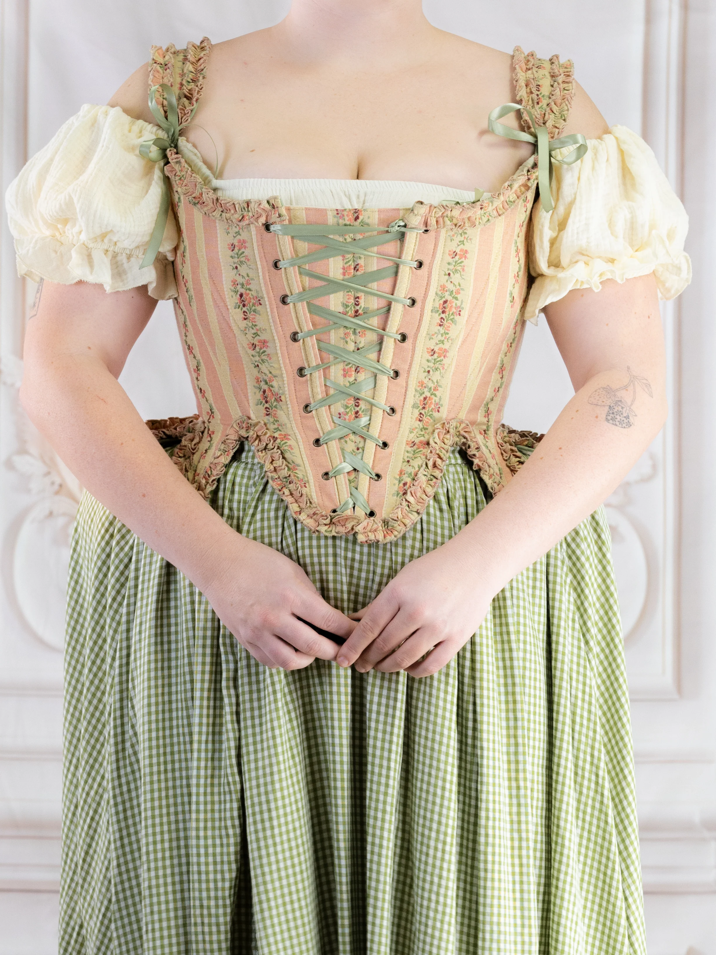 Rococo Pink 18th Century Stays - Image 21