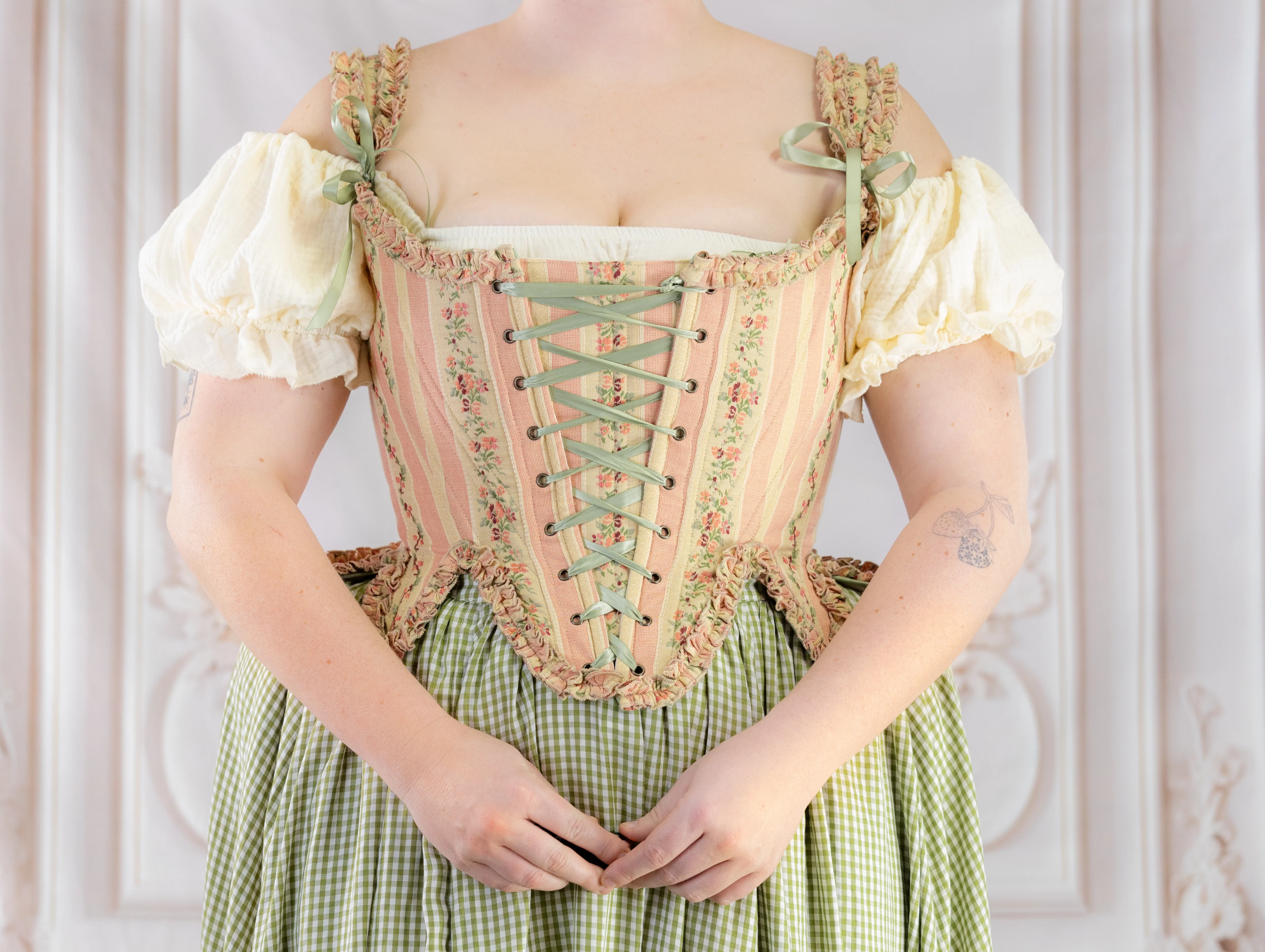Rococo Pink 18th Century Stays - Image 22