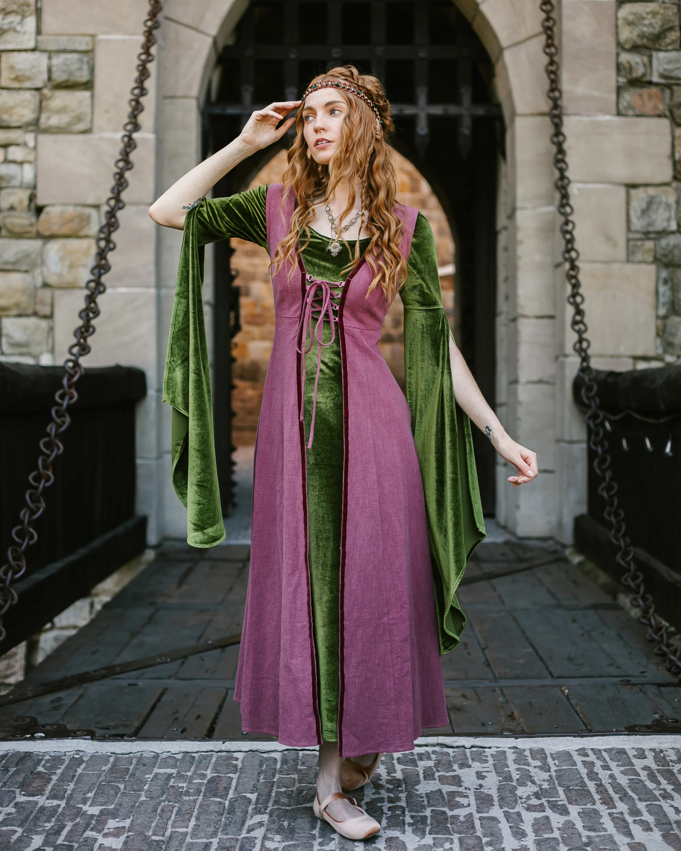 Stained Blackberry Kirtle Dress - Image 3