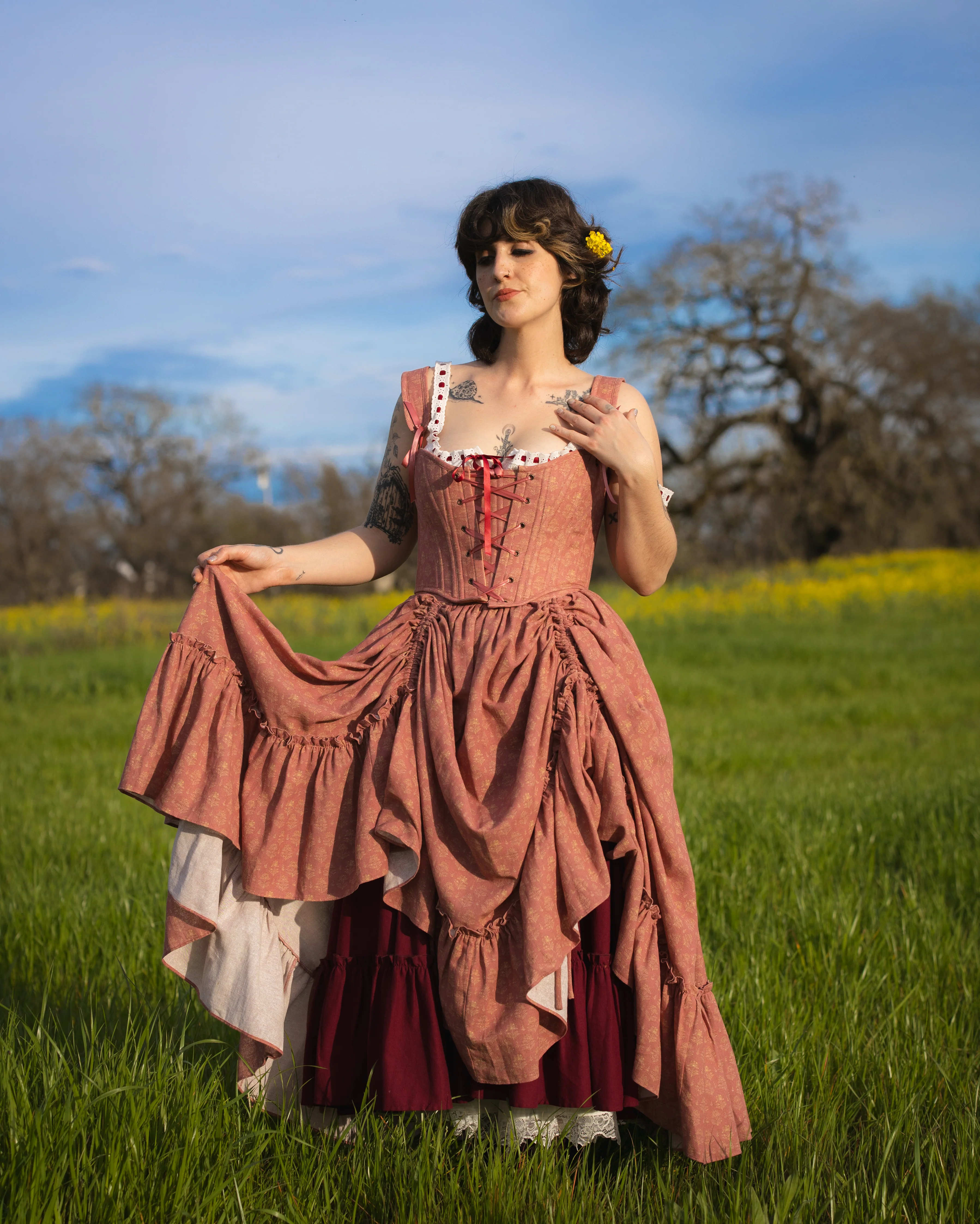 Strawberry Floral Ruffle Skirt - Image 6